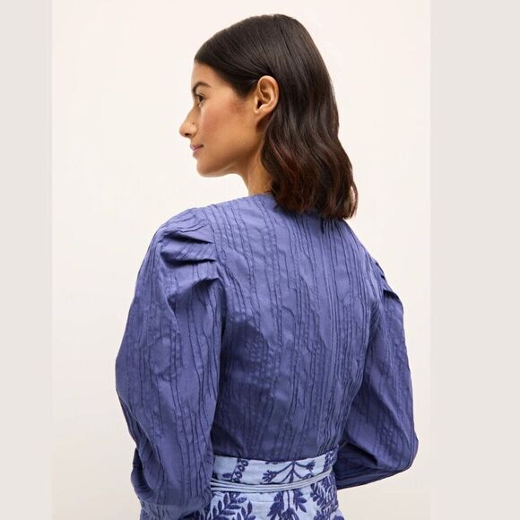 Marie Oliver Ingrid Blue Top - Picture 2 of 3